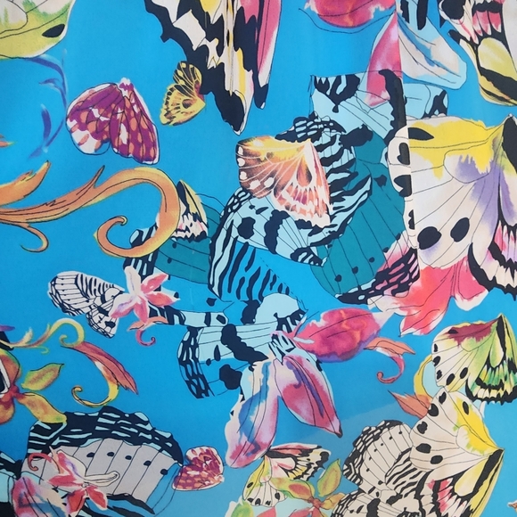 Blue Butterfly Print Sheee Overlay Skirt - Picture 11 of 11